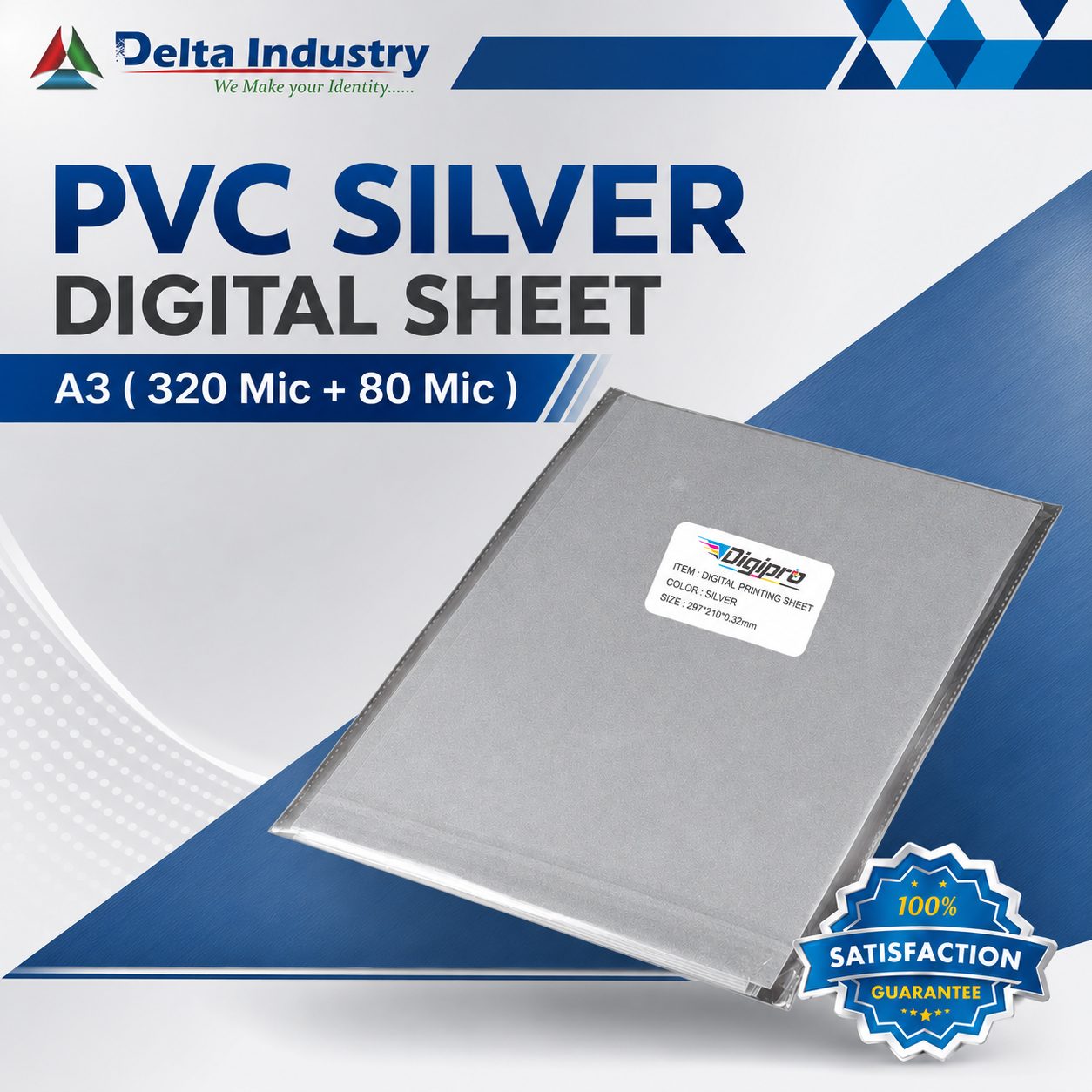Silver Digital Sheet A3 ( 320 Mic + 80 Mic )