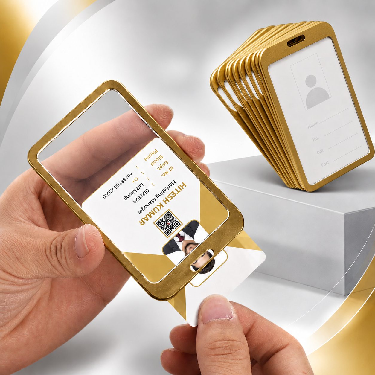Gold Vertical Aluminium Holder