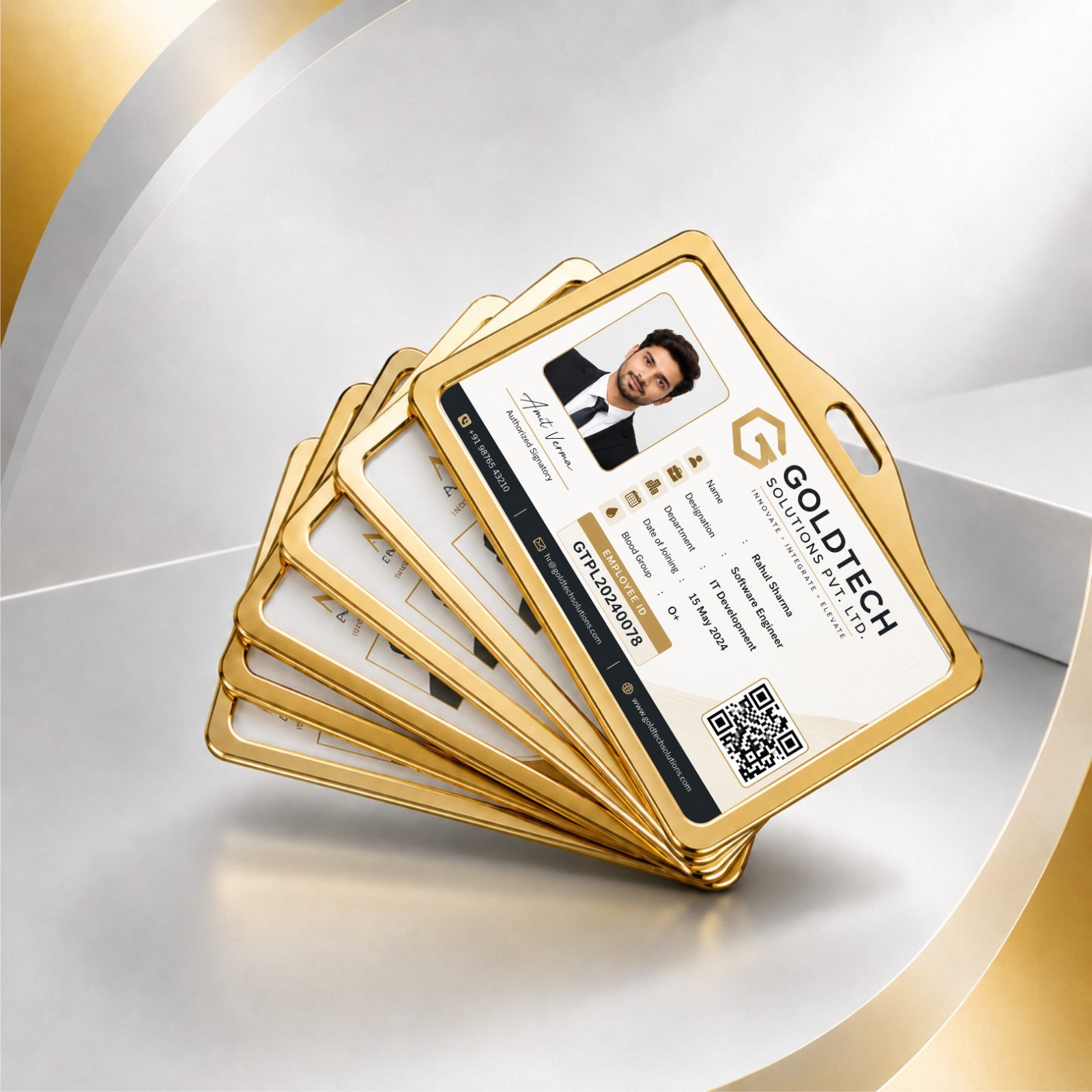 Gold Horizontal Aluminium Holder