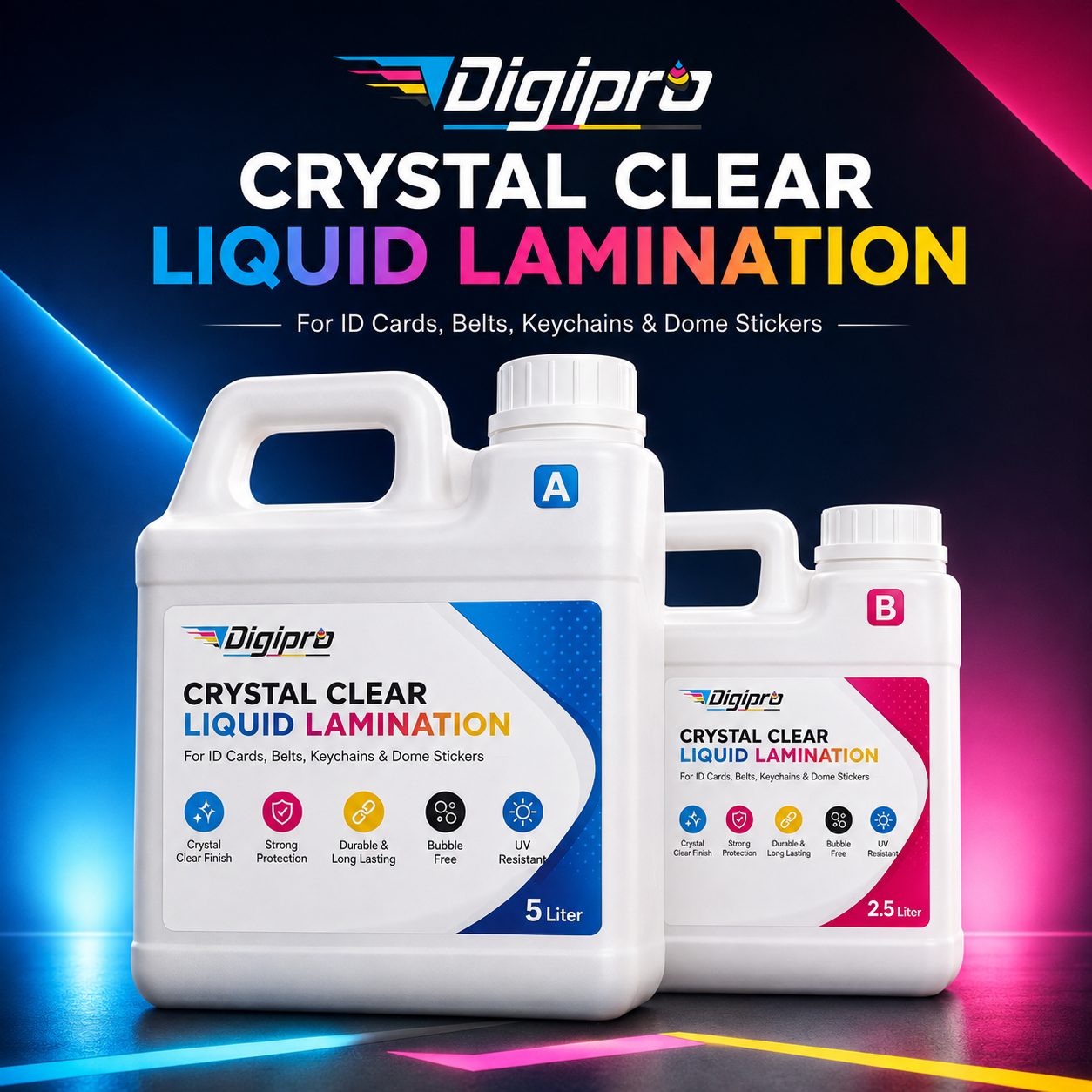 TRANSPARENT CRYSTAL LIQUID FOR ID CARDS