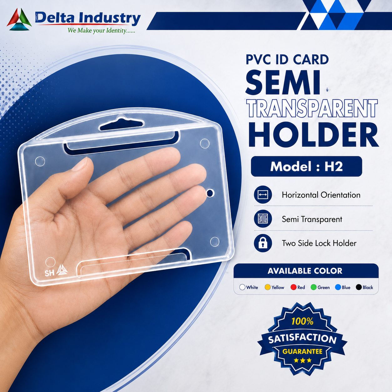 H2 Semi Transparent ID Card Holder