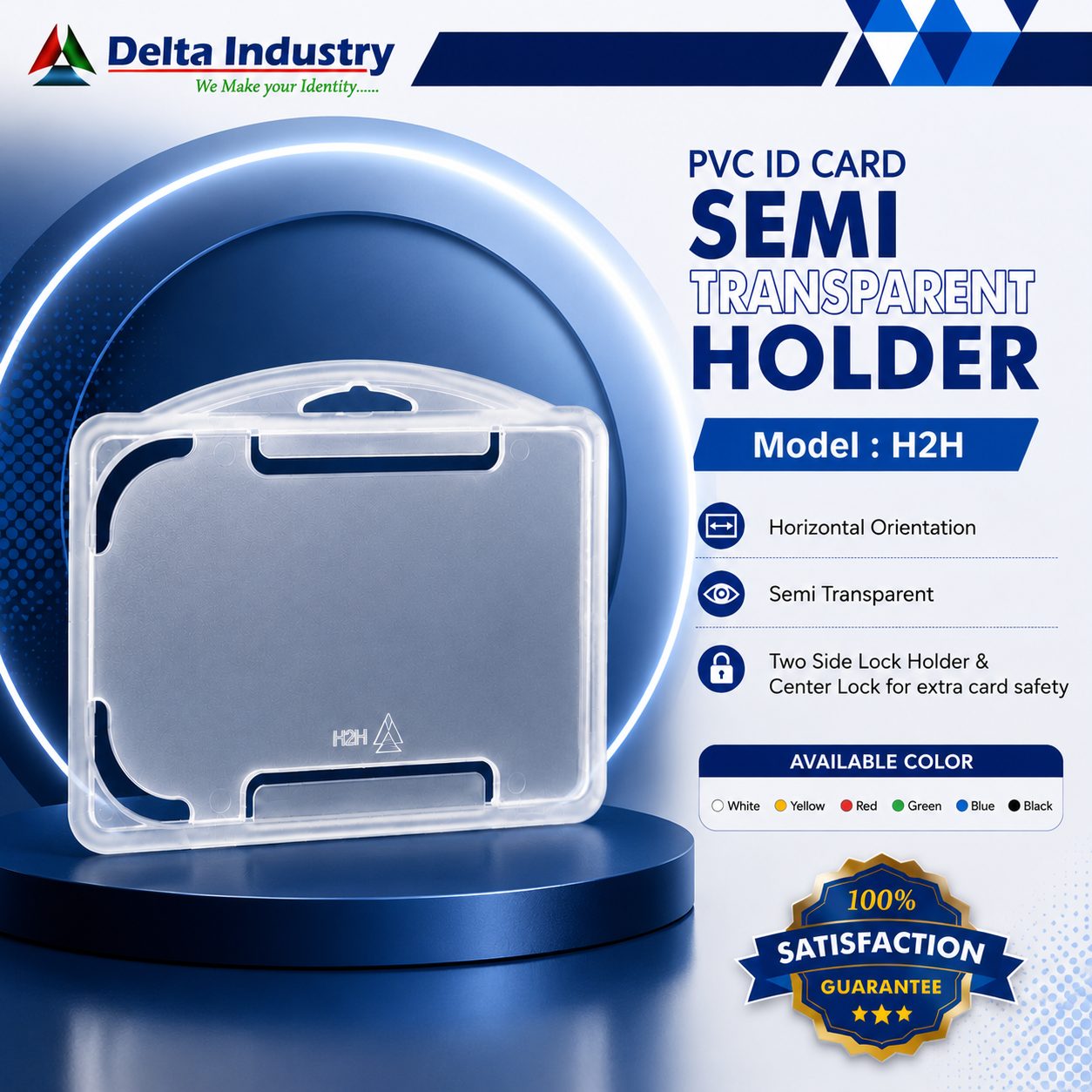H2H Semi Transparent ID Card Holder