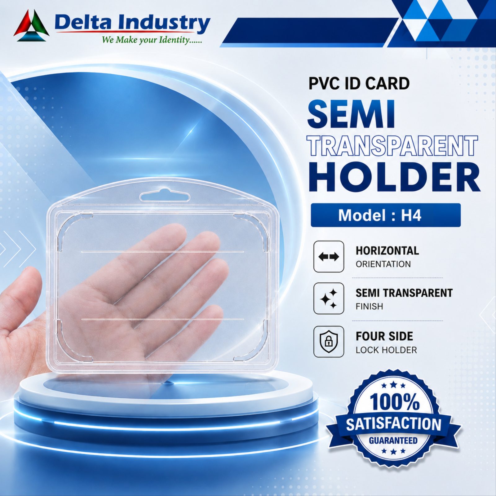 H4 Semi Transparent ID Card Holder