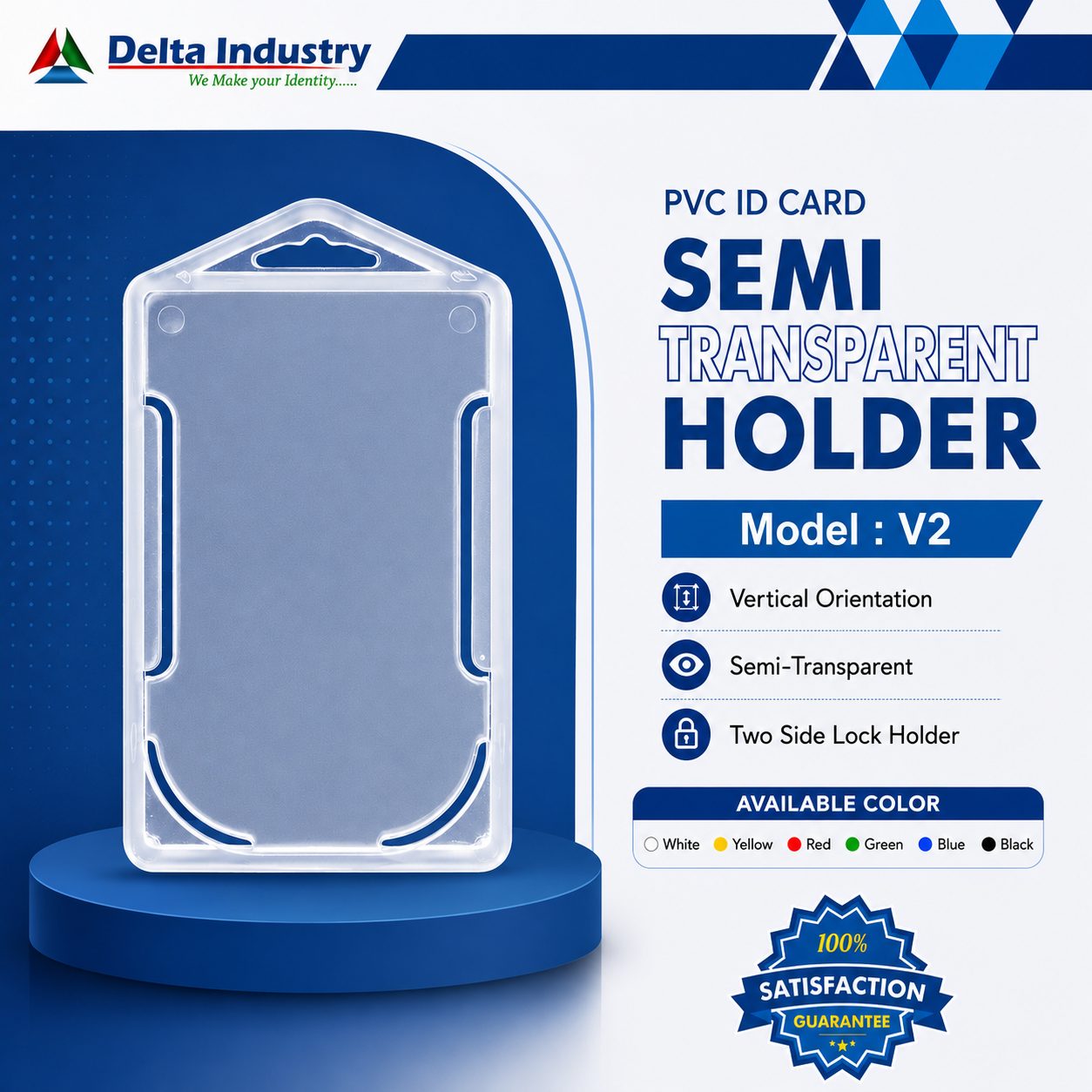V2 Semi Transparent ID Card Holder